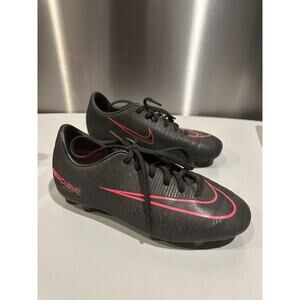 Nike JR‎ Mercurial Junior Soccer Cleats Size 1Y Black/Pink